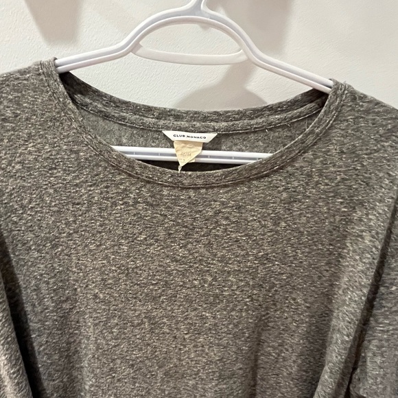 Club Monaco casual wrap dress- grey, M - Picture 2 of 4